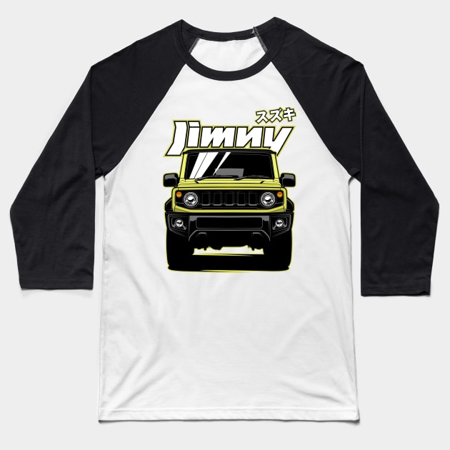 Jimny Sierra JB64/JB74 Kinetic Yellow Baseball T-Shirt by idrdesign